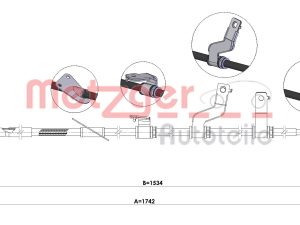 Cablu frana de parcare METZGER 17.6075 – KIA | AutoRival