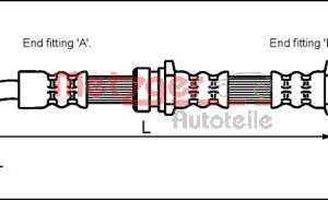 Furtun frana METZGER 4114722 – KIA | AutoRival