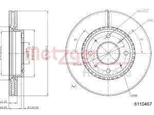 Disc frana METZGER 6110467 – KIA | AutoRival