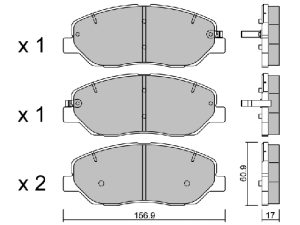 Set placute frana AISIN BPHY-1008 – KIA | AutoRival