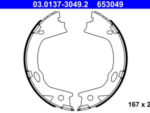 Set saboti frana frana de mana ATE 03.0137-3049.2 – KIA | AutoRival