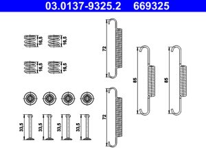 Set accesorii saboti frana parcare ATE 03.0137-9325.2 – KIA | AutoRival
