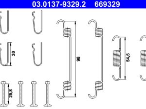 Set accesorii saboti frana parcare ATE 03.0137-9329.2 – KIA | AutoRival