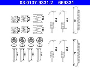 Set accesorii saboti frana parcare ATE 03.0137-9331.2 – KIA | AutoRival