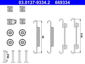 Set accesorii saboti frana parcare ATE 03.0137-9334.2 – KIA | AutoRival