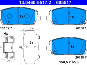 Set placute frana ATE 13.0460-5517.2 – KIA | AutoRival