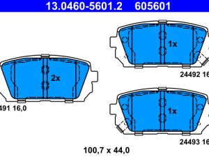 Set placute frana ATE 13.0460-5601.2 – KIA | AutoRival