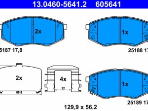 Set placute frana ATE 13.0460-5641.2 – KIA | AutoRival