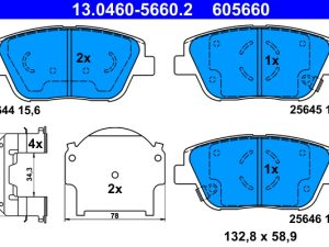 Set placute frana ATE 13.0460-5660.2 – KIA | AutoRival