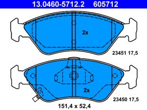 Set placute frana ATE 13.0460-5712.2 – KIA | AutoRival
