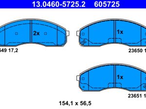 Set placute frana ATE 13.0460-5725.2 – KIA | AutoRival