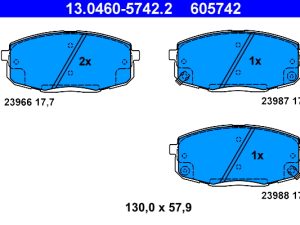 Set placute frana ATE 13.0460-5742.2 – KIA | AutoRival