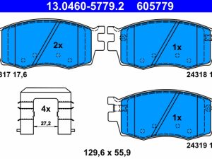 Set placute frana ATE 13.0460-5779.2 – KIA | AutoRival