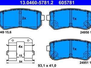 Set placute frana ATE 13.0460-5781.2 – KIA | AutoRival