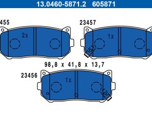 Set placute frana ATE 13.0460-5871.2 – KIA | AutoRival