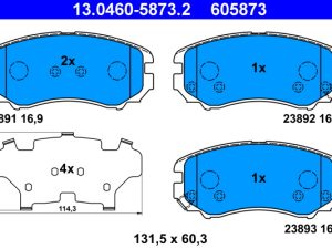 Set placute frana ATE 13.0460-5873.2 – KIA | AutoRival