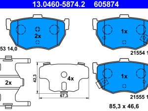 Set placute frana ATE 13.0460-5874.2 – KIA | AutoRival
