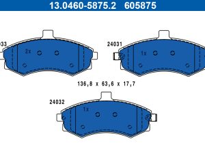 Set placute frana ATE 13.0460-5875.2 – KIA | AutoRival