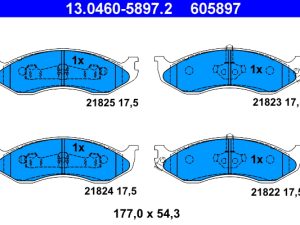 Set placute frana ATE 13.0460-5897.2 – KIA | AutoRival