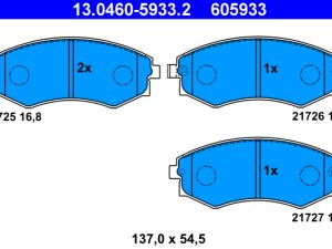 Set placute frana ATE 13.0460-5933.2 – KIA | AutoRival