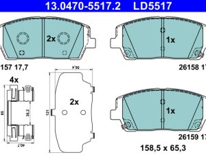 Set placute frana ATE 13.0470-5517.2 – KIA | AutoRival