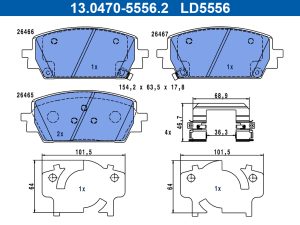 Set placute frana ATE 13.0470-5556.2 – KIA | AutoRival