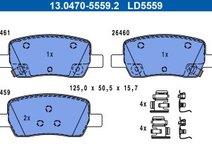 Set placute frana ATE 13.0470-5559.2 – KIA | AutoRival