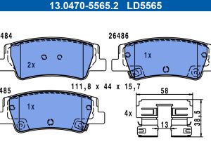 Set placute frana ATE 13.0470-5565.2 – KIA | AutoRival