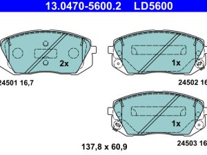 Set placute frana ATE 13.0470-5600.2 – KIA | AutoRival