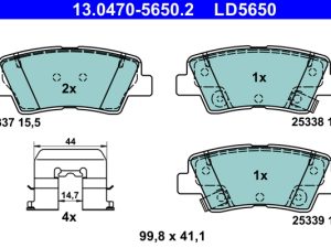 Set placute frana ATE 13.0470-5650.2 – KIA | AutoRival