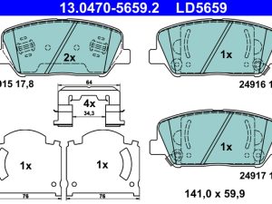Set placute frana ATE 13.0470-5659.2 – KIA | AutoRival