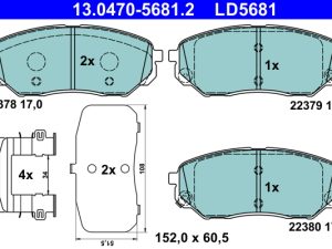 Set placute frana ATE 13.0470-5681.2 – KIA | AutoRival