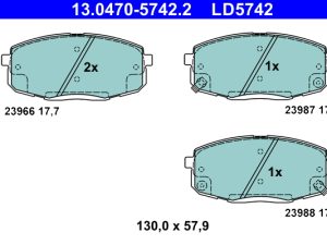 Set placute frana ATE 13.0470-5742.2 – KIA | AutoRival
