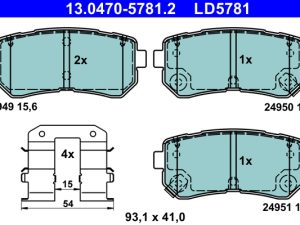 Set placute frana ATE 13.0470-5781.2 – KIA | AutoRival