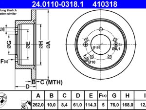 Disc frana ATE 24.0110-0318.1 – KIA | AutoRival