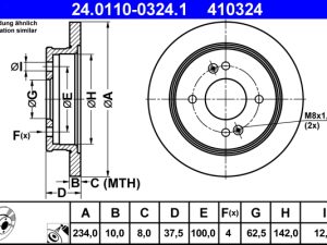 Disc frana ATE 24.0110-0324.1 – KIA | AutoRival
