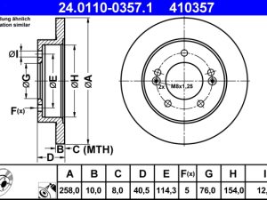 Disc frana ATE 24.0110-0357.1 – KIA | AutoRival