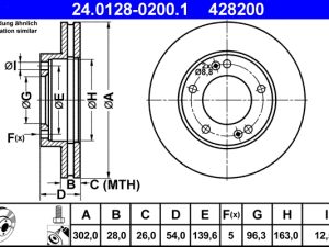 Disc frana ATE 24.0128-0200.1 – KIA | AutoRival