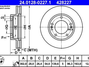 Disc frana ATE 24.0128-0227.1 – KIA | AutoRival