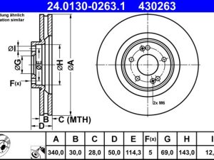 Disc frana ATE 24.0130-0263.1 – KIA | AutoRival