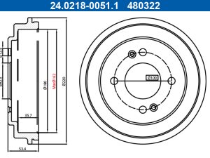 Tambur frana ATE 24.0218-0051.1 – KIA | AutoRival