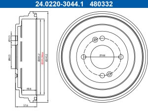 Tambur frana ATE 24.0220-3044.1 – KIA | AutoRival