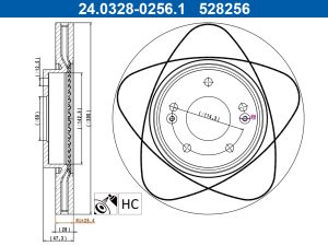 Disc frana ATE 24.0328-0256.1 – KIA | AutoRival