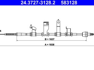 Cablu frana de parcare ATE 24.3727-3128.2 – KIA | AutoRival