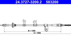 Cablu frana de parcare ATE 24.3727-3200.2 – KIA | AutoRival