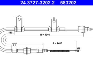 Cablu frana de parcare ATE 24.3727-3202.2 – KIA | AutoRival