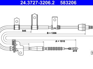 Cablu frana de parcare ATE 24.3727-3206.2 – KIA | AutoRival