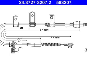 Cablu frana de parcare ATE 24.3727-3207.2 – KIA | AutoRival