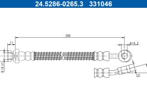 Furtun frana ATE 24.5286-0265.3 – KIA | AutoRival