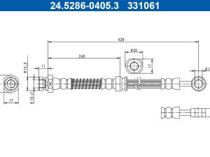 Furtun frana ATE 24.5286-0405.3 – KIA | AutoRival